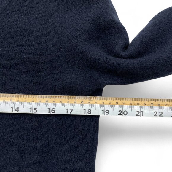 J. Crew Cashmere Button Cropped Cardigan Sweater Women's Large Navy Blue - Picture 5 of 7